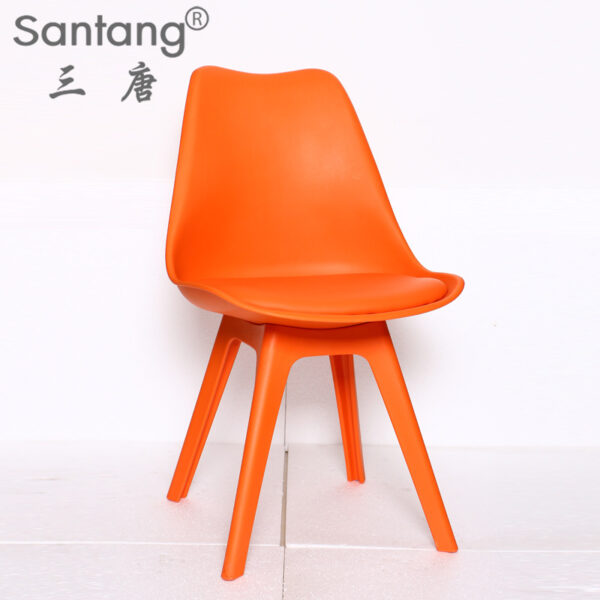 Santang mới dành cho người lớn hoàn toàn bằng nhựa tựa lưng ghế tulip phòng khách đầy màu sắc nhà hàng tiếp tân triển lãm ghế nhựa văn phòng