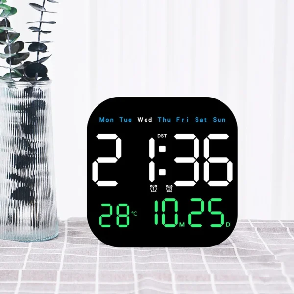 Đồng hồ LED kỹ thuật số màn hình lớn hiển thị ngày giờ tuần