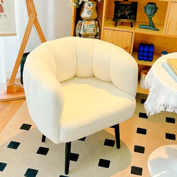 Sang Trọng Thịt Cừu Cashmere Ghế Bành Bắc Âu Phòng Khách Ghế Sofa Đơn Phòng Ngủ Tủ Trang Điểm Phân Đồ Nội Thất Ghế Bành Tùy Chỉnh