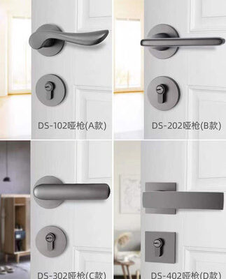 Khóa cửa tắt tiếng Huitailong khóa cửa phòng ngủ trong nhà khóa cửa gỗ rắn chống trộm khóa cửa Tay nắm đa năng khóa 102