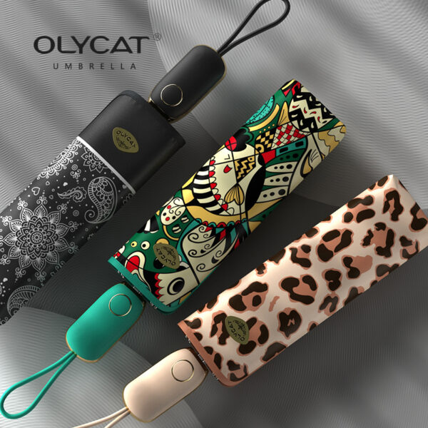 Ô dù che nắng hoàn toàn tự động OLYCAT chống tia cực tím cho phụ nữ nắng hoặc mưa ô dù sử dụng kép du lịch nhẹ ngoài trời
