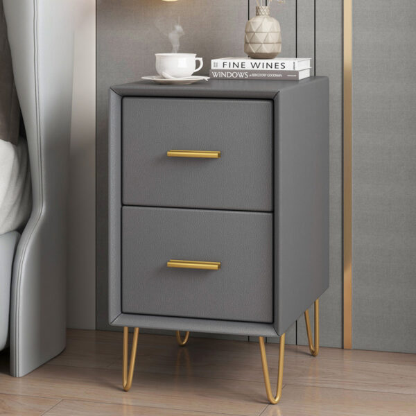 Đèn bàn đầu giường sang trọng da hiện đại đơn giản trang trí đầy đủ mini nhỏ siêu hẹp phòng ngủ cảm giác tủ bảo quản bàn cạnh giường ngủ