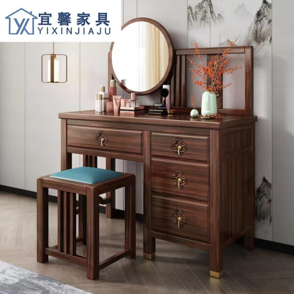Mới Phong Cách Trung Hoa Gỗ Mun Tủ Quần Áo Tích Hợp Tủ Bảo Quản Ánh Sáng Sang Trọng Cổ Điển Tất Cả Gỗ Chắc Chắn Tủ Quần Áo Phòng Ngủ Lớn Và Nhỏ