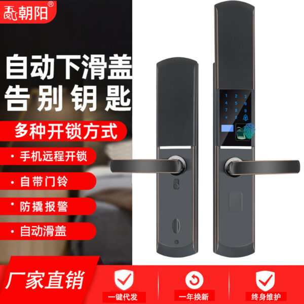 Khóa vân tay mật khẩu khóa chống trộm cửa nhà nắp trượt tự động khóa điện tử cửa inox cửa ra vào khóa cửa thông minh