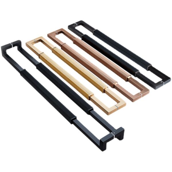 Bán buôn phong cách Trung Quốc đơn giản Tay nắm cửa câu lạc bộ khách sạn Tay nắm cửa kính Tay nắm bề mặt gắn thép không gỉ Tay cầm lớn