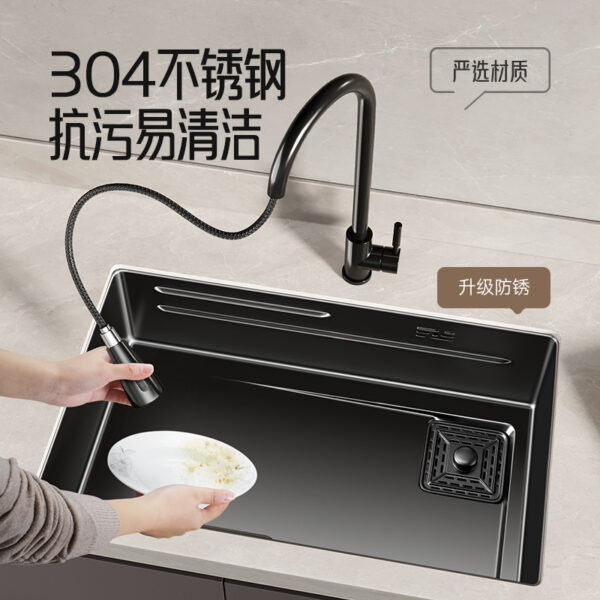 Thép không gỉ 304 đèn sang trọng bồn rửa lớn đơn xe tăng nhà bếp hộ gia đình rau bồn rửa dưới quầy lưu vực handmade rau bồn rửa chậu rửa