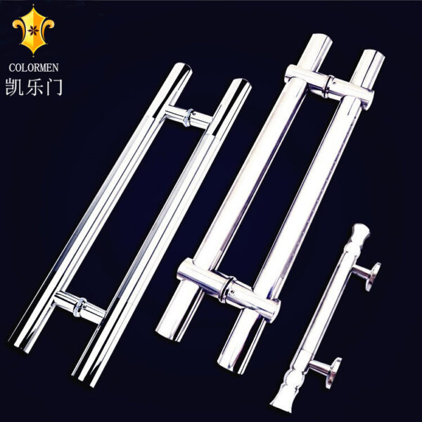 Đức GHT cửa kính thép không gỉ Tay cầm điều chỉnh kéo đẩy cửa phòng tắm cửa khách sạn cửa cát ống tròn