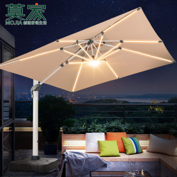 36Y7 Mojia Dù Ngoài Trời Sân Ô Dù Biệt Thự Sân Vườn Có Đèn LED Dải Đèn Ô Sân Thượng Bố Trí Sân Vườn Phòng