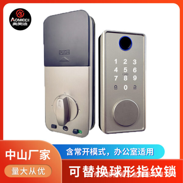 Khóa thông minh khóa vân tay tự động tiêu chuẩn Mỹ khóa  mật khẩu thẻ quẹt thẻ khóa cửa tối giản hiện đại có chìa khóa