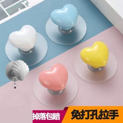 Tủ quần áo kiểu dính Tay nắm ngăn kéo cửa tủ liền mạch Tay nắm cửa mạnh mẽ không có lỗ hút cốc hút tủ lạnh Tay nắm tủ lạnh