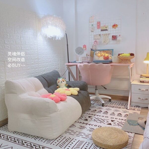 Người nổi tiếng Internet phong cách Ins tòa nhà chung cư phòng ngủ lười biếng ghế sofa chiếu tatami sàn ban công đôi ghế sofa nhỏ đơn giản