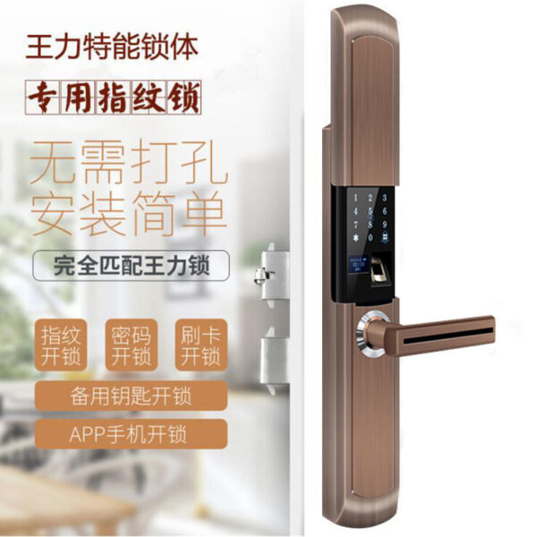 Wangli khóa thông minh đặc biệt nắp trượt phổ thông loại không thay đổi lỗ khóa vân tay khóa điện tử khóa cửa chống trộm khóa mật khẩu khóa lô