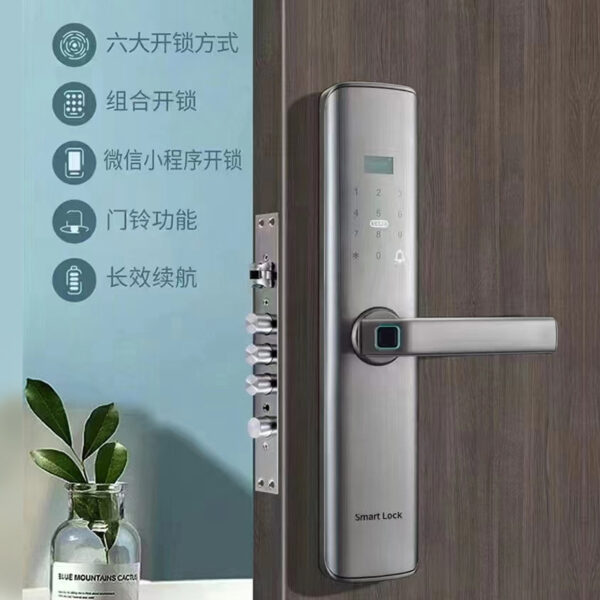 Khóa thông minh bán tự động hộ gia đình khóa vân tay một tay khóa cửa chống trộm mật khẩu khóa cửa ra vào nhà sản xuất khóa điện tử bán buôn