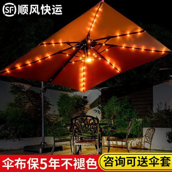 Dù che ngoài trời sân ô che nắng gian hàng La Mã ô ban công sân thượng sân vườn đèn năng lượng mặt trời ô biệt thự hộp canh gác