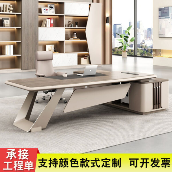 Bàn làm việc sang trọng nhẹ nhàng Bàn sếp đơn giản hiện đại Bàn quản lý sơn bàn điều hành lãnh đạo Bàn tổng thống Bàn ghế giám sát