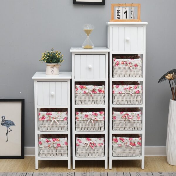 Gỗ Chắc Chắn Mây Mini Đầu Giường Rộng 25 Cm Phòng Ngủ Bảo Quản Bên Tủ Căn Hộ Nhỏ Siêu Hẹp Đơn Giản Sandwich Xô tủ