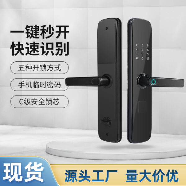 Khóa vân tay một tay nắm mở khóa thông minh gia đình khóa chống trộm cửa gỗ khóa cửa thông minh khóa tổ hợp điện tử khóa cửa căn hộ