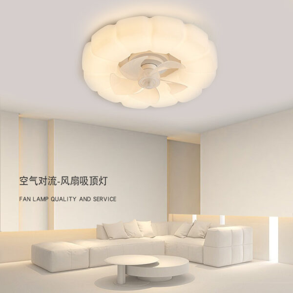 Phòng Ngủ Cloud Quạt Phòng Trẻ Em Internet Người Nổi Tiếng Kem Quạt Ốp Trần Phòng Thông Minh Đèn Phòng Ngủ Không Nhấp Nháy