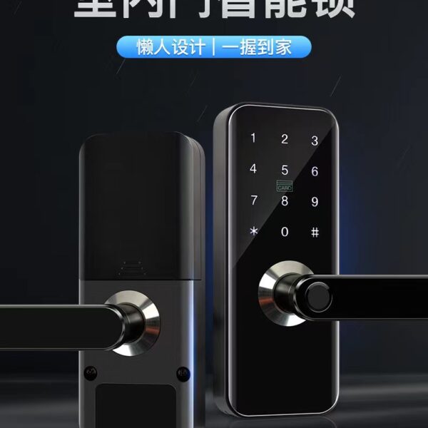 Khóa cửa gỗ TTLOCK mật khẩu kỹ thuật số khóa vân tay Tuya graffiti WiFi khóa vân tay tay cầm khóa