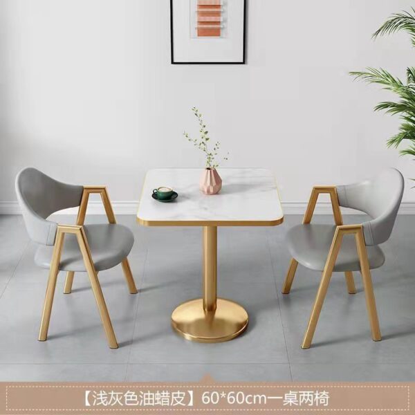 Nhẹ nhàng bàn ghế ăn sang trọng kết hợp căn hộ nhỏ quán trà sữa cafe căn hộ khách sạn ban công giải trí lễ tân bàn vuông nhỏ