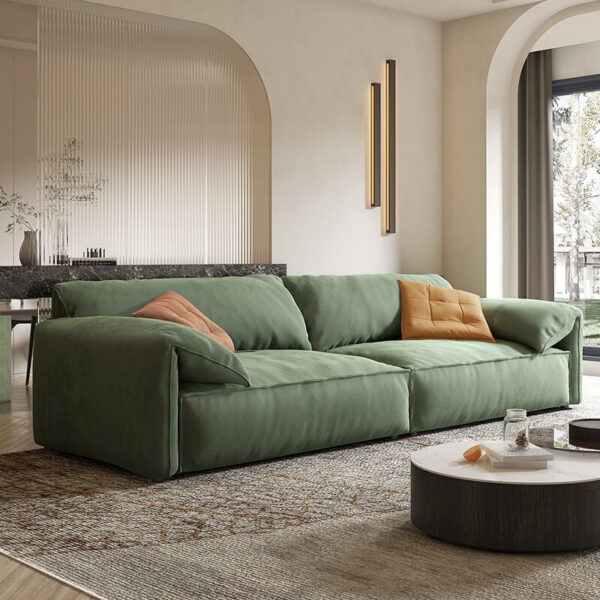 Phật Sơn Nội Thất Tai Voi Sofa Phòng Khách Ý Công Nghệ Tối Giản Vải Thẳng Hàng Lười Sofa Vải Bán Buôn
