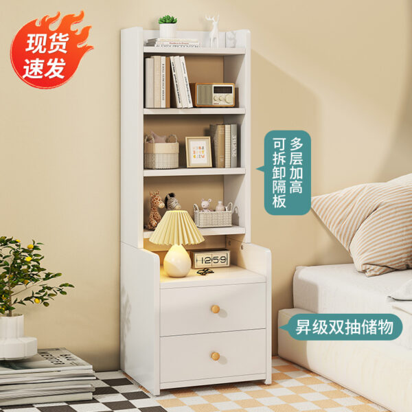 Bàn cạnh giường ngủ hiện đại đơn giản siêu hẹp tủ đựng đồ phòng ngủ phong cách nhỏ giá đựng đồ Tủ đầu giường đơn giản nhiều lớp