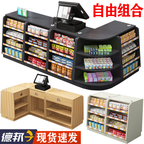 Quầy thu ngân siêu thị quầy thu ngân cửa hàng tiện lợi cửa hàng kệ nhỏ đơn giản quầy bar quầy thu ngân góc quầy thu ngân