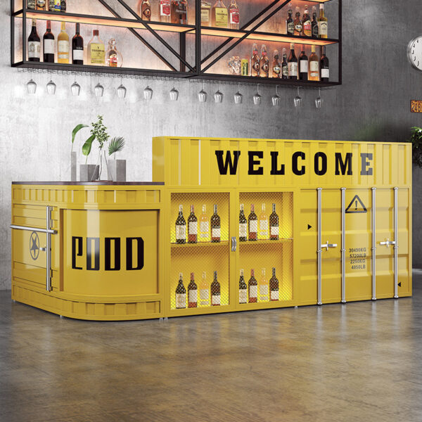Phong cách công nghiệp góc thu ngân quầy lễ tân sáng tạo quầy bar retro quầy bar phòng tập thể dục container quán trà sữa quầy