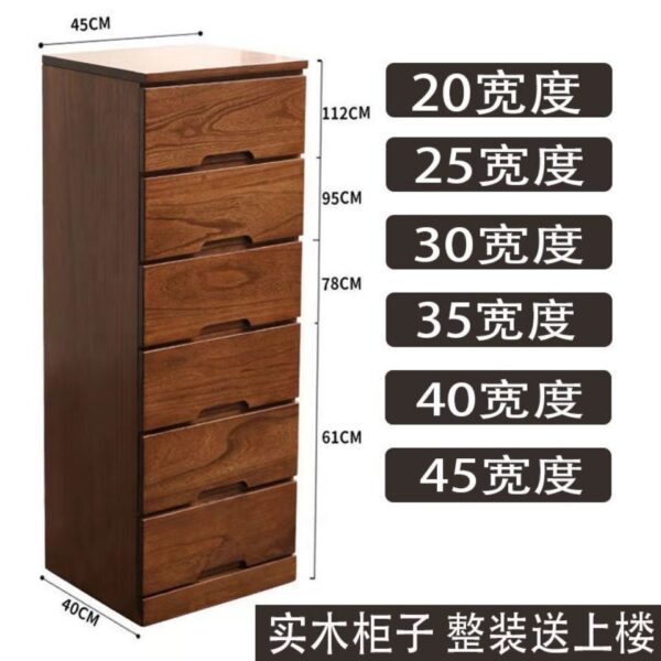 Gỗ Chắc Chắn 20/25/30/35/40/45Cm Khoảng Cách Tủ Bảo Quản Căn Hộ Nhỏ Phòng Ngủ đầu Giường 5 Xô Siêu Hẹp Tủ