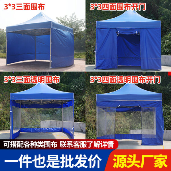 Lều quảng cáo 4 chân ngoài trời SG37, dù che nắng, mái che, mái hiên thu gọn, mái hiên vuông chống mưa, ô lớn 4 góc bố trí gian hàng