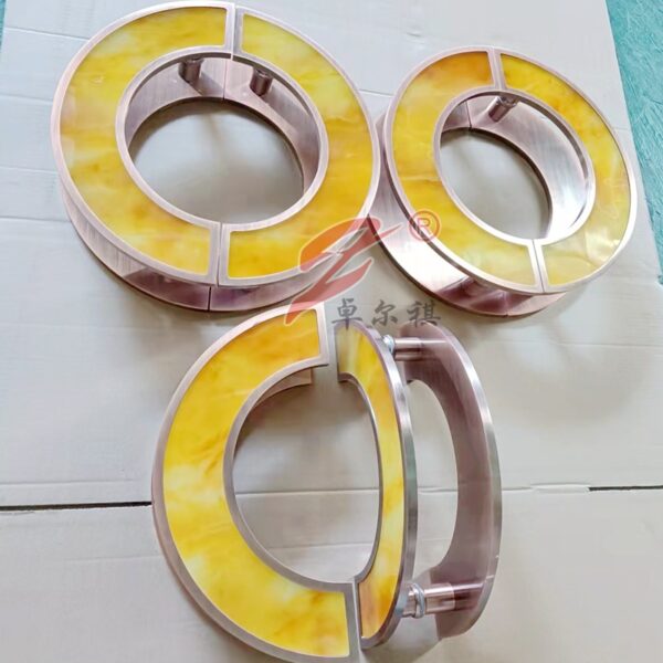 Tay nắm cửa bán nguyệt hợp kim kẽm sáng bóng phù hợp tủ rượu tủ quần áo cao cấp