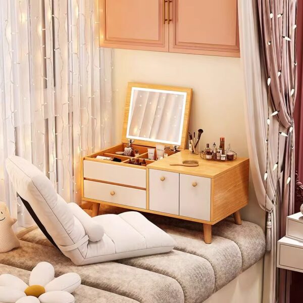 Bàn trang điểm phòng ngủ hiện đại đơn giản bàn trang điểm nhà bay cửa sổ bàn trang điểm nhỏ tủ bảo quản căn hộ nhỏ bàn trang điểm