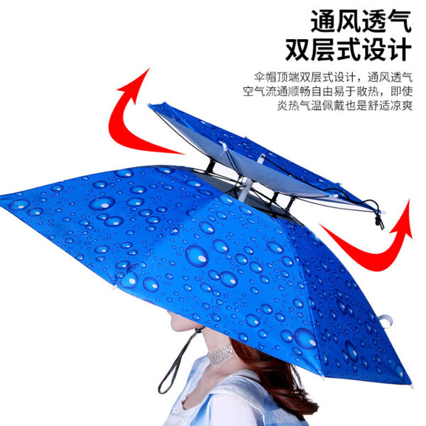 Câu Cá Dù Mũ 2 Lớp Dù Mũ Dù Ngoài Trời Trên Cao Chống Nắng Tấm Che Nắng Ngoài Trời Lớn Gấp Gọn Dù Nón