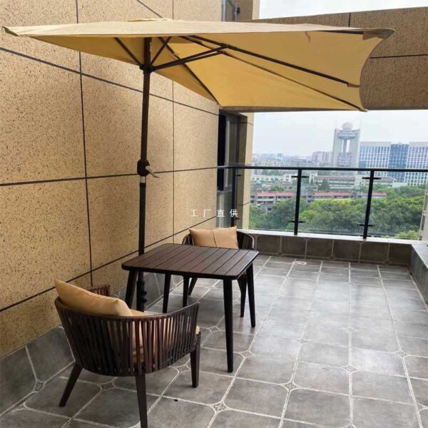 Tường ban công ngoài trời nửa ô dù bên hình chữ nhật sân ô sân vườn sân thượng ô che nắng vườn hoa ô