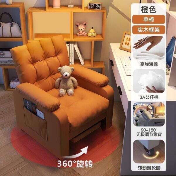 Ghế lười chơi game ngả lưng – Ghế sofa máy tính, thư giãn tại nhà, phù hợp phòng ngủ hoặc quán net