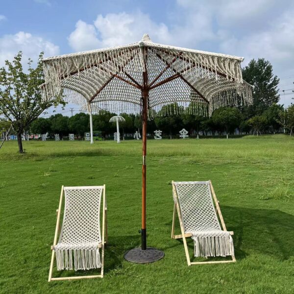 Ngoài trời bện dây ô bông dây bện ren mặt trời tua ô handmade dây quán cà phê trang trí tấm che nắng sân ô