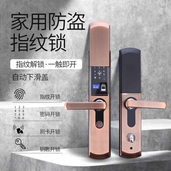 Nguồn hãng sản xuất khóa cửa chống trộm khóa thông minh khóa cửa căn hộ khách sạn khóa kết hợp khóa nhà nắp trượt tự động khóa vân tay