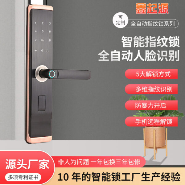 Nhà máy cung cấp trực tiếp khóa cửa vân tay thông minh điện tử khóa cửa mật khẩu bán tự động khóa cửa chống trộm gia đình khóa thông minh một tay cầm để mở