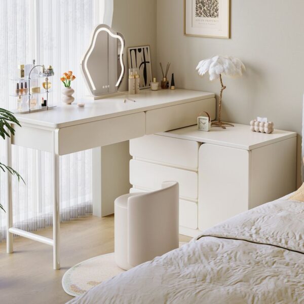 Bàn trang điểm phòng ngủ hiện đại tối giản kem phong cách tủ xô bàn cạnh giường ngủ bàn trang điểm tích hợp phòng ngủ chính cô gái bàn trang điểm