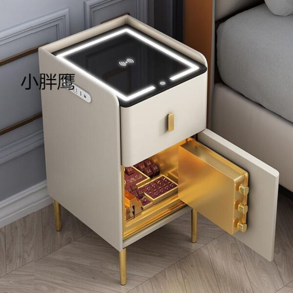 Bàn cạnh giường ngủ thông minh siêu hẹp YJ an toàn tích hợp tủ đầu giường nhỏ sạc không dây lưu trữ phòng ngủ đa chức năng