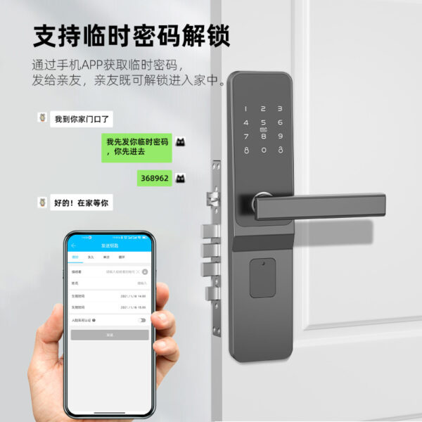 Khóa cửa thông minh bán buôn khóa cửa chống trộm khóa điện tử cho thuê nhà IC Tongtong khóa APP khóa mã căn hộ từ xa