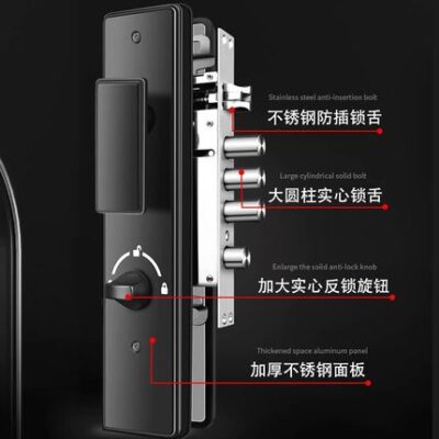 Bộ khóa cửa chống trộm gia đình đa năng Tay nắm lệch ổ khóa cửa gỗ inox khóa cửa khóa cơ khóa cửa