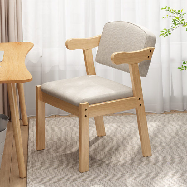 Ghế ăn gỗ nguyên khối, ghế tựa lưng tại nhà, ghế đẩu phòng ngủ đơn giản, học tập giải trí, ghế máy tính văn phòng, ghế học tập