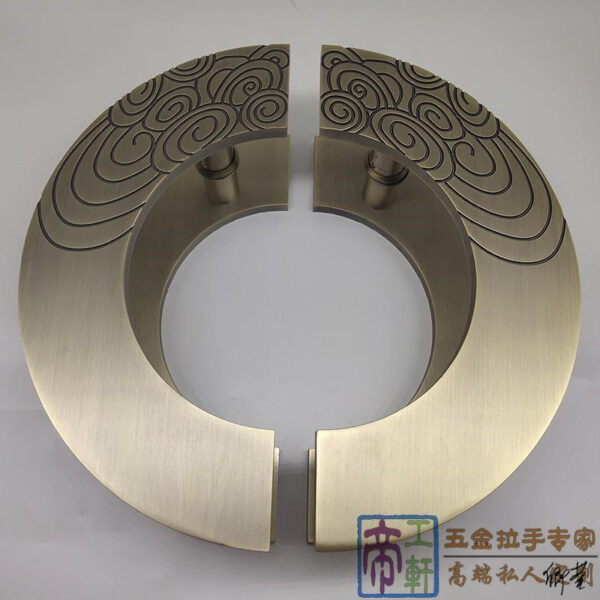 Tay nắm cửa bán nguyệt đơn giản cho cửa kính cửa gỗ cửa hàng quần áo thiết kế cổ điển sang trọng