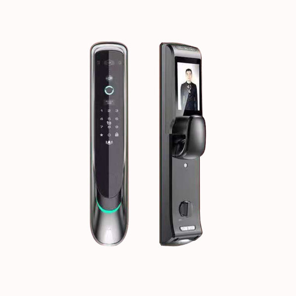 Khóa nhận dạng khuôn mặt thông minh 3D hoàn toàn tự động mới mở khóa từ xa video mắt mèo khóa cửa chống trộm khóa vân tay điện tử