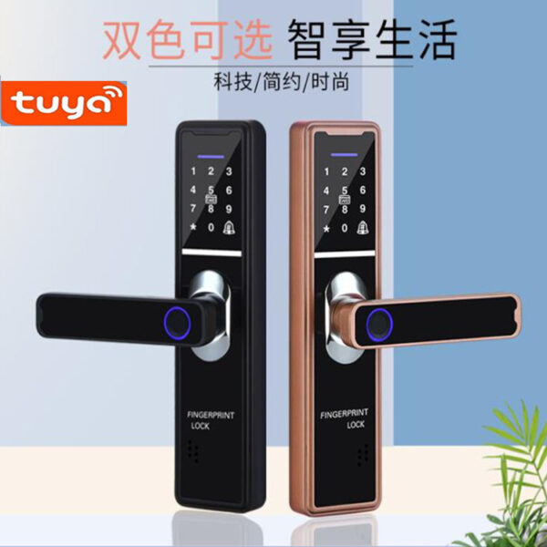 Tuya cửa gỗ trong nhà khóa vân tay nhà kết hợp khóa điện tử khóa cửa thông minh phòng ngủ văn phòng căn hộ