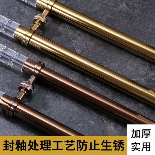 Tay cầm bằng thép không gỉ sang trọng acrylic Evergrande phong cách Trung Quốc mới của khách sạn Mỹ cửa thủy tinh pha lê rắn Tay nắm cửa