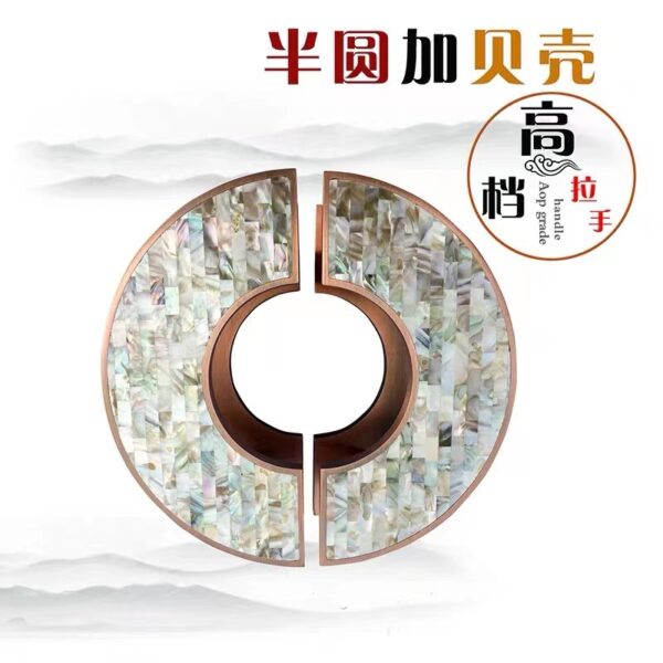 Tay nắm cửa kính vỏ khách sạn sang trọng câu lạc bộ Tay nắm cửa hình bán nguyệt mới Trung Quốc Tay nắm cửa bằng gỗ bằng đá cẩm thạch