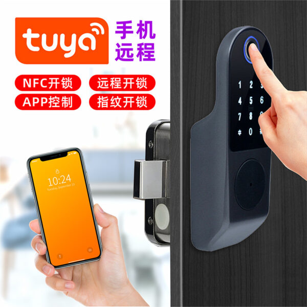 Khóa mật khẩu vân tay thông minh nhà kiểu cũ inox sắt vân gỗ chống trộm cửa chung cư quẹt thẻ khóa đầu bò khóa tự động
