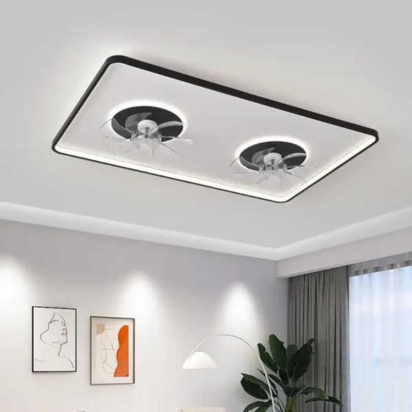 Quạt Trần Có Đèn LED Điều Khiển Từ Xa - Tích Hợp Quạt & Đèn Cho Phòng Khách, Phòng Ngủ